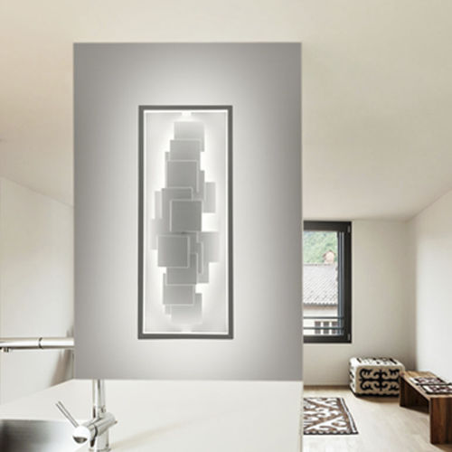 Wandleuchte / originelles Design - SCULPTURAL LT - CINIER - für den Innenraum / Stahl / Naturstein