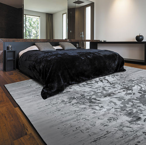 Seide-Teppich - ABAYA STAMP ROCK - Edition Bougainville - modern / Motiv / Wolle