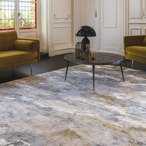 Seide-Teppich - KORO BLAZE - Edition Bougainville - modern / Motiv / Hanf