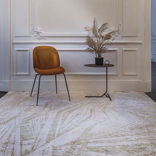 Seide-Teppich - PALM BRASS - Edition Bougainville - modern / Naturmotiv / Hanf