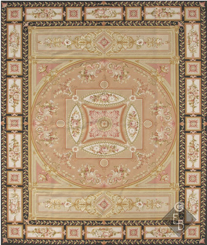 Traditioneller Teppich - CANTENAC STANDARD - Edition Bougainville - Blumenmotive / PET / Wolle