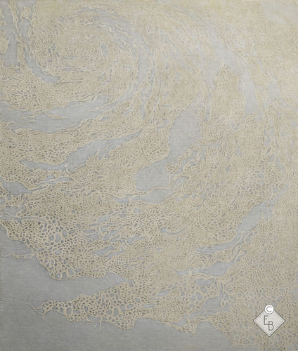 Wolle-Teppich - HAZEL MOONBEAM - Edition Bougainville - modern / Motiv / PET