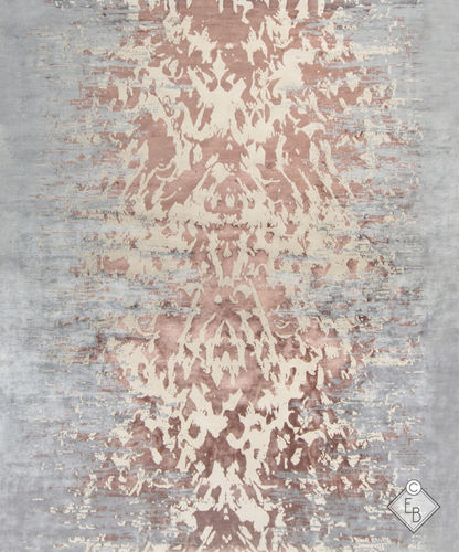 Wolle-Teppich - ABAYA BRICK - Edition Bougainville - modern / Motiv / Seide