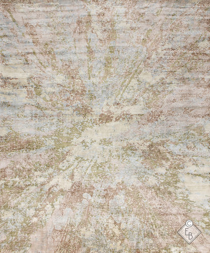 Wolle-Teppich - DRYADE RAINFOREST - Edition Bougainville - modern / Motiv / PET