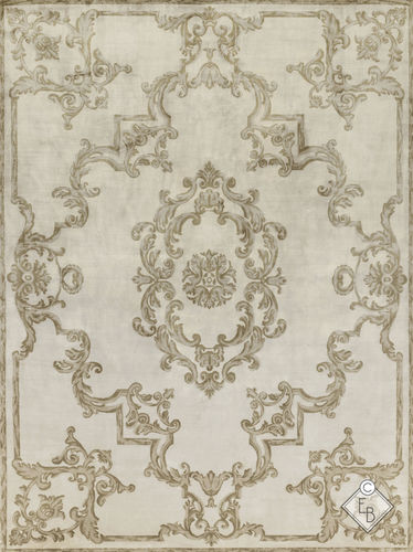 Traditioneller Teppich - ALDEBARAN TAN - Edition Bougainville - Barockmotiv / Hanf / Wolle