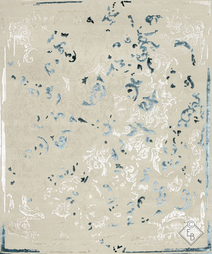 Moderner Teppich - AMBOISE VERT-DE-GRIS - Edition Bougainville - Motiv / PET / Wolle