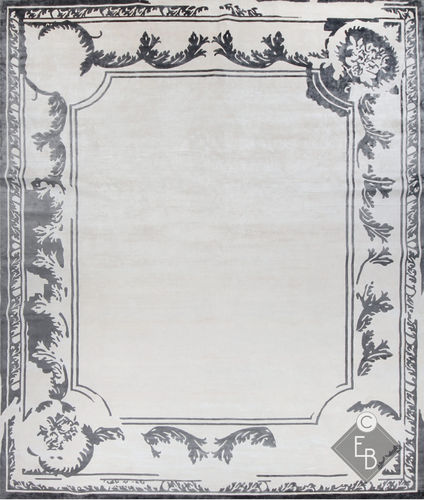 Traditioneller Teppich - FONTENAY NEW AGE FRAME SMOKE - Edition Bougainville - Motiv / Hanf / Wolle