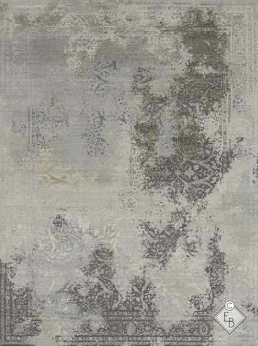 Moderner Teppich - ANOUSHA GREY - Edition Bougainville - Motiv / Wolle / Seide