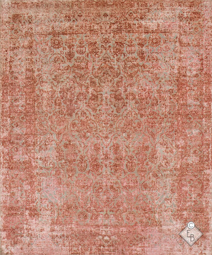 Moderner Teppich - AZADEH ROSE MADDER - Edition Bougainville - Motiv / Wolle / Seide