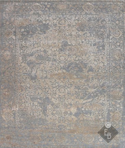Moderner Teppich - JALEH GREY LILAC - Edition Bougainville - Motiv / Wolle / Seide