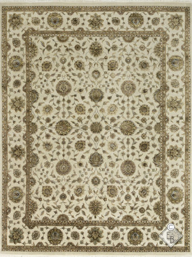 Moderner Teppich - SORAYA IVORY - Edition Bougainville - Motiv / Wolle / Seide