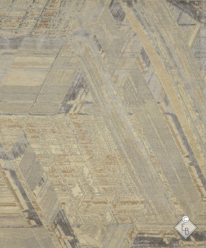 Moderner Teppich - CHRYSLER DUNE - Edition Bougainville - mit geometrischen Motiven / PET / Wolle