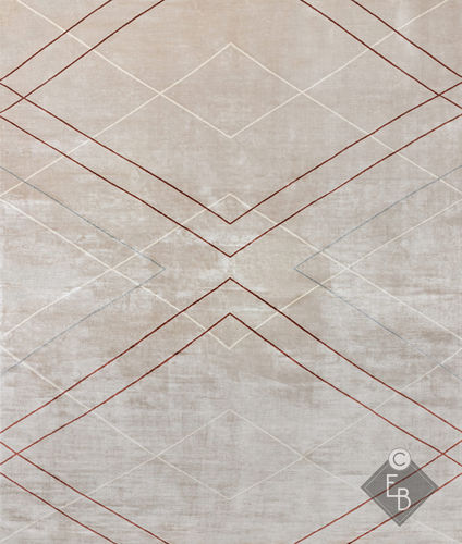 Moderner Teppich - CORBUSIER CEDAR - Edition Bougainville - mit geometrischen Motiven / PET / Wolle