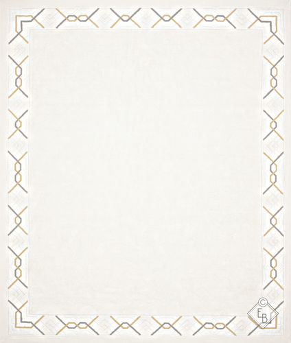 Moderner Teppich - DELANO TWILL - Edition Bougainville - mit geometrischen Motiven / PET / Wolle