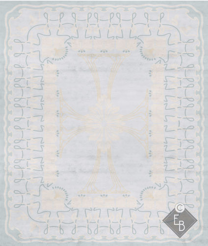 Moderner Teppich - FITZGERALD GRES - Edition Bougainville - Motiv / PET / Wolle