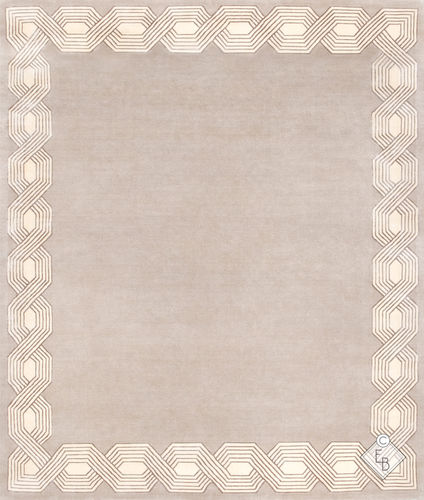 Moderner Teppich - MARTINEZ ANCHOR - Edition Bougainville - mit geometrischen Motiven / PET / Wolle