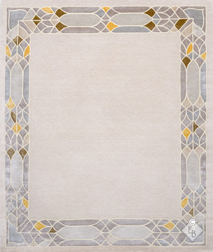 Moderner Teppich - MAJORELLE CUMIN - Edition Bougainville - mit geometrischen Motiven / PET / Wolle