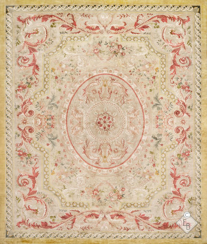 Traditioneller Teppich - FERRIERE STANDARD - Edition Bougainville - Blumenmotive / Wolle / Seide
