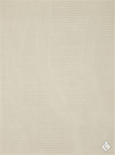 Moderner Teppich - BOTAFOGO RICE - Edition Bougainville - Streifenmuster / Wolle / Seide