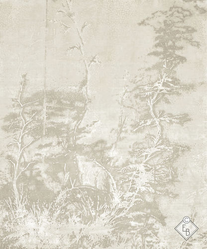 Moderner Teppich - FUTAIE SALT - Edition Bougainville - Motiv / Wolle / aus pflanzlicher Seide