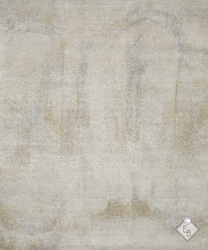 Moderner Teppich - KAINDY EARTH - Edition Bougainville - Motiv / aus Bambusfaser / Wolle