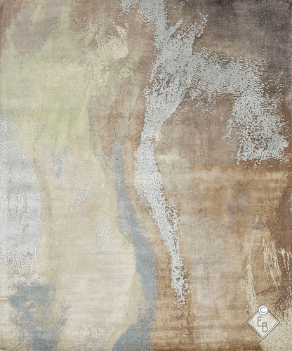 Moderner Teppich - MOJAVE CUMIN - Edition Bougainville - Motiv / Wolle / aus pflanzlicher Seide