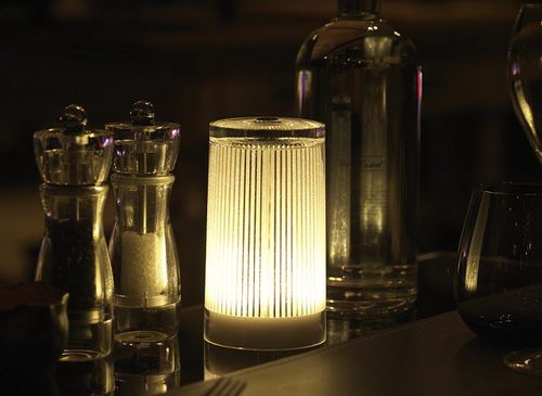 Tischlampe - PLISÉE GLITTER - Imagilights - Glas / modern / mit Kabel