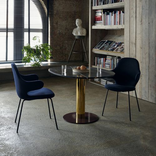 Moderner Esstisch - MEZCLA  - Andtradition - Massivholz / Marmor / Gestell aus Messing