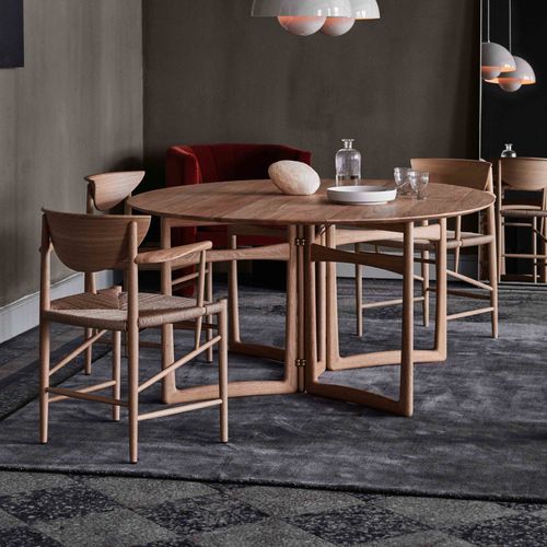 Moderner Tisch - DROP LEAF - Andtradition - Massivholz / Gestell aus Massivholz / oval