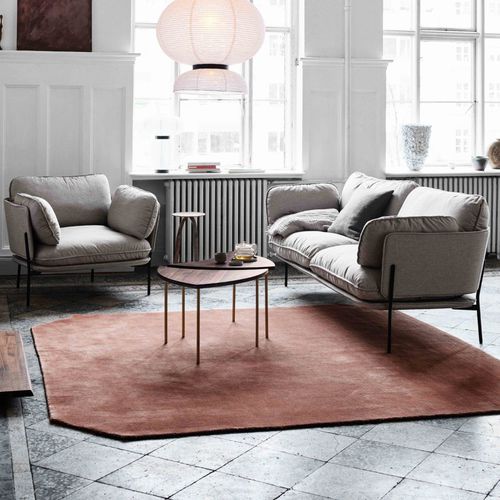 Moderner Couchtisch - PINWHEEL - Andtradition - Massivholz / Gestell aus Massivholz / rund