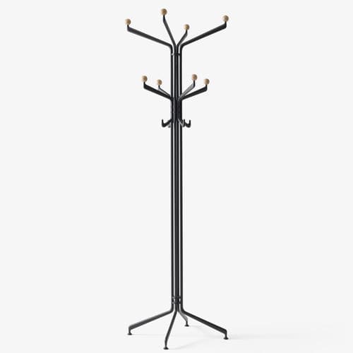 Bodenstehender Garderobenständer - CAPTURE - Andtradition - klassisch / Aluminium / Eiche