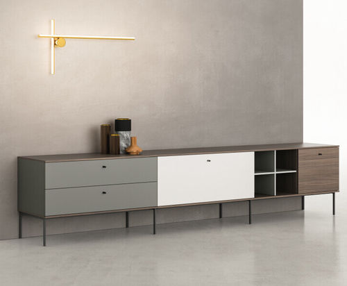 Modulares Sideboard - ZALF spa - modern / Holz / aus lackiertem Metall