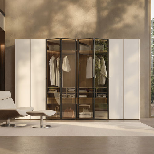 Modul-Kleiderschrank - SM2527 - ZALF spa - modern / melaminbeschichtet / Glas