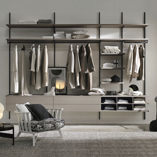 Begehbarer Kleiderschrank / Modul - FLEXY EASY SM013 - ZALF spa - wandmontiert / modern / Metall