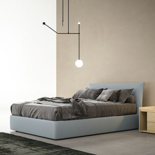 Doppelbett - SLIM - ZALF spa - modern / gepolstertes Kopfteil / Nachttischen