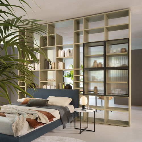 Modul-Bücherregal - FREESPACE SM2501 - ZALF spa - modern / melaminbeschichtet / Glas