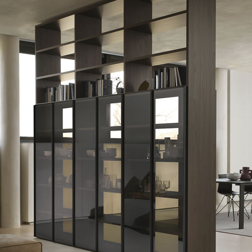 Modul-Bücherregal - FREESPACE SM2200 - ZALF spa - modern / melaminbeschichtet / Glas