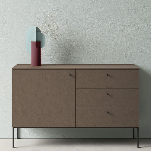 Modernes Sideboard - ZALF spa - melaminbeschichtet / mit Schubladen / mit Schwingtür