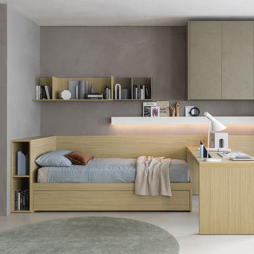Weißes Kinderzimmer - SM2507 - ZALF spa - grün / melaminbeschichtet / Natureiche