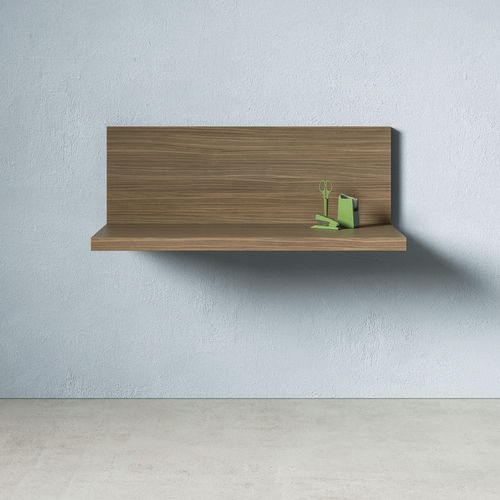 Wandmontierter Schreibtisch - ZALF spa - modern / melaminbeschichtet / gerade