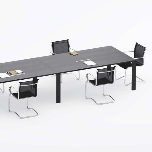 Moderner Besprechungstisch - SM2581 - ZALF spa - Holz / Gestell aus Metall / rechteckig