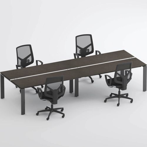 Moderner Besprechungstisch - SM2582 - ZALF spa - melaminbeschichtet / Gestell aus Metall / rechteckig