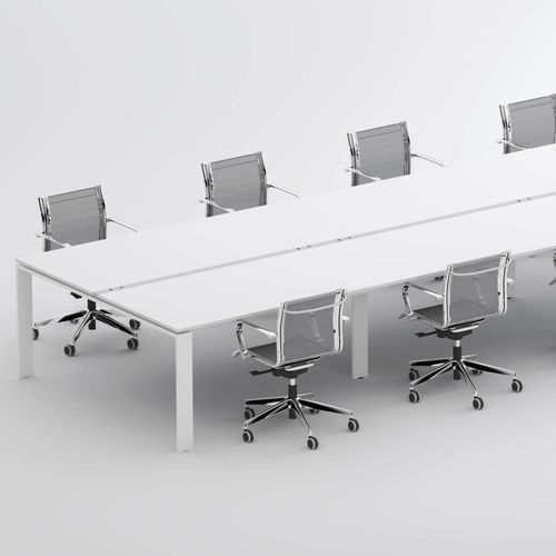 Moderner Besprechungstisch - SM2580 - ZALF spa - melaminbeschichtet / Gestell aus Metall / rechteckig