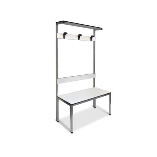 Bank für Umkleideraum / Aluminium - Cel Components S.r.l. - HPL / mit Rückenlehne / für Gewerbegebrauch