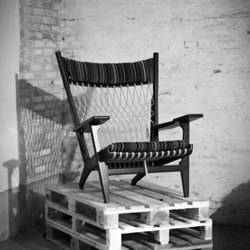Moderner Sessel - pp129 - PP MØBLER - Stoff / Leder / Kordel