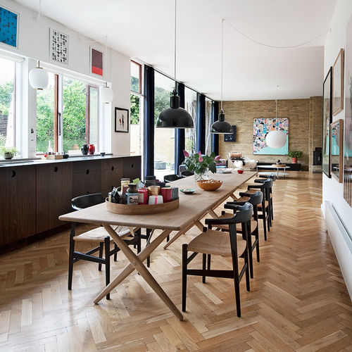 Moderner Tisch - pp85 - PP MØBLER - Massivholz / Gestell aus Holz / rechteckig