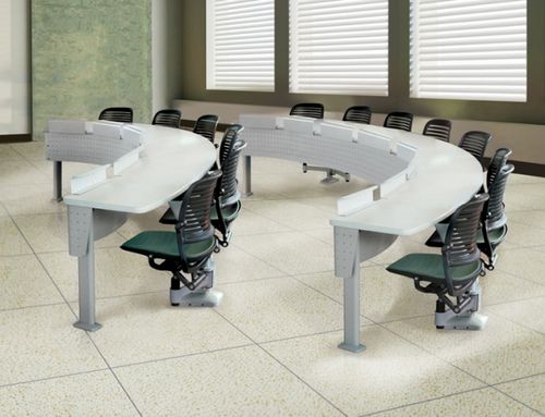 Moderner Unterrichtstisch - FOCUS® FIXED LECTURE  - American Seating - Holz / Metall / rechteckig