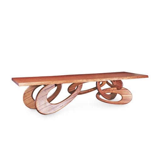 Moderner Esstisch - CHAINED UP - Barberini & Gunnell - Massivholz / Mahagoni / rechteckig