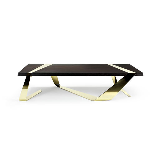 Couchtisch / originelles Design - GIA'-CINTO - LIMITED EDITION OF 12 - Barberini & Gunnell - Wenge / Messing / poliertes Messing