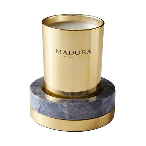 Edelstahl-Kerzenhalter - MADURA - Marmor